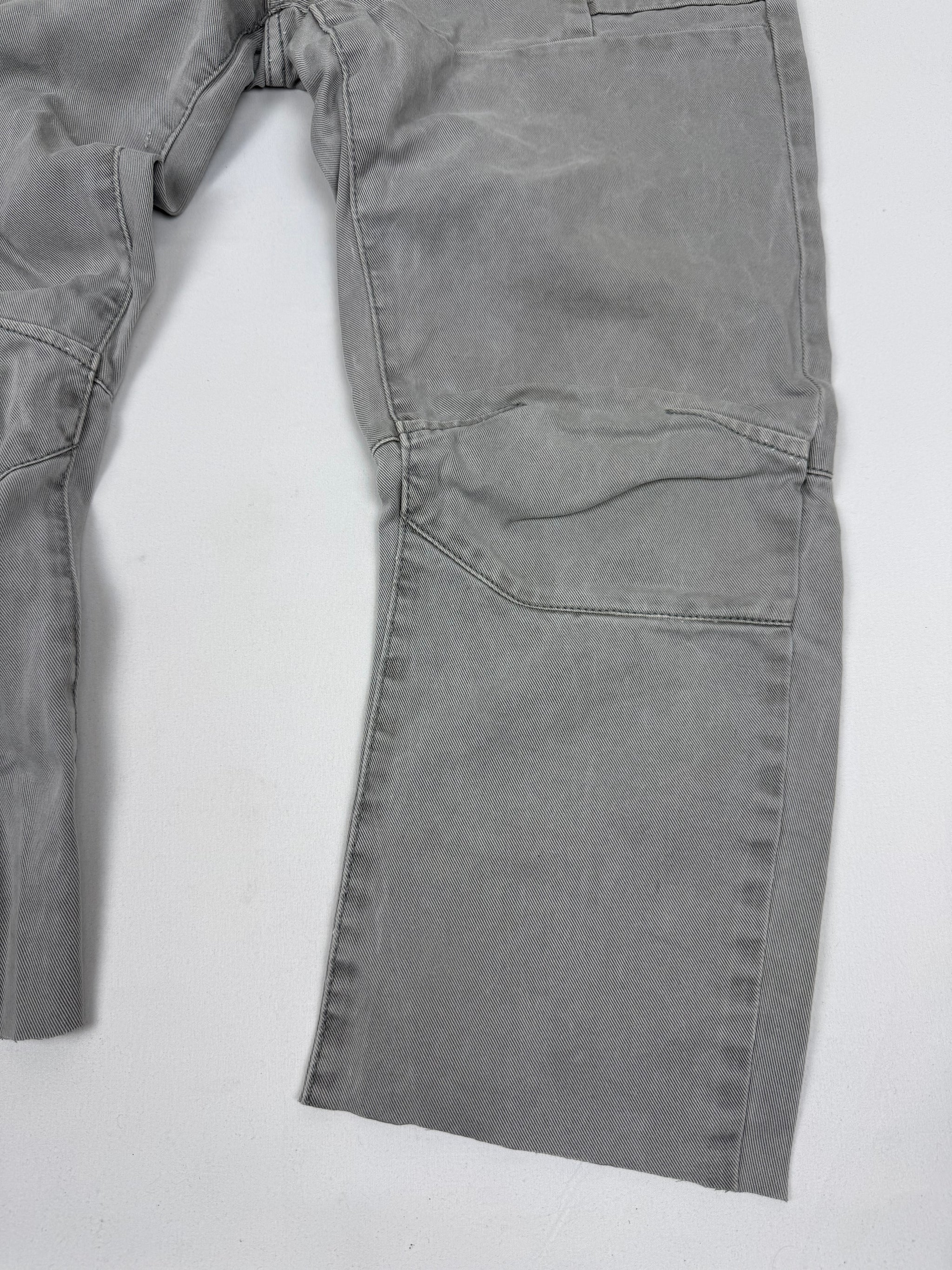 Grey denim baggy low waist capri pants (XL)