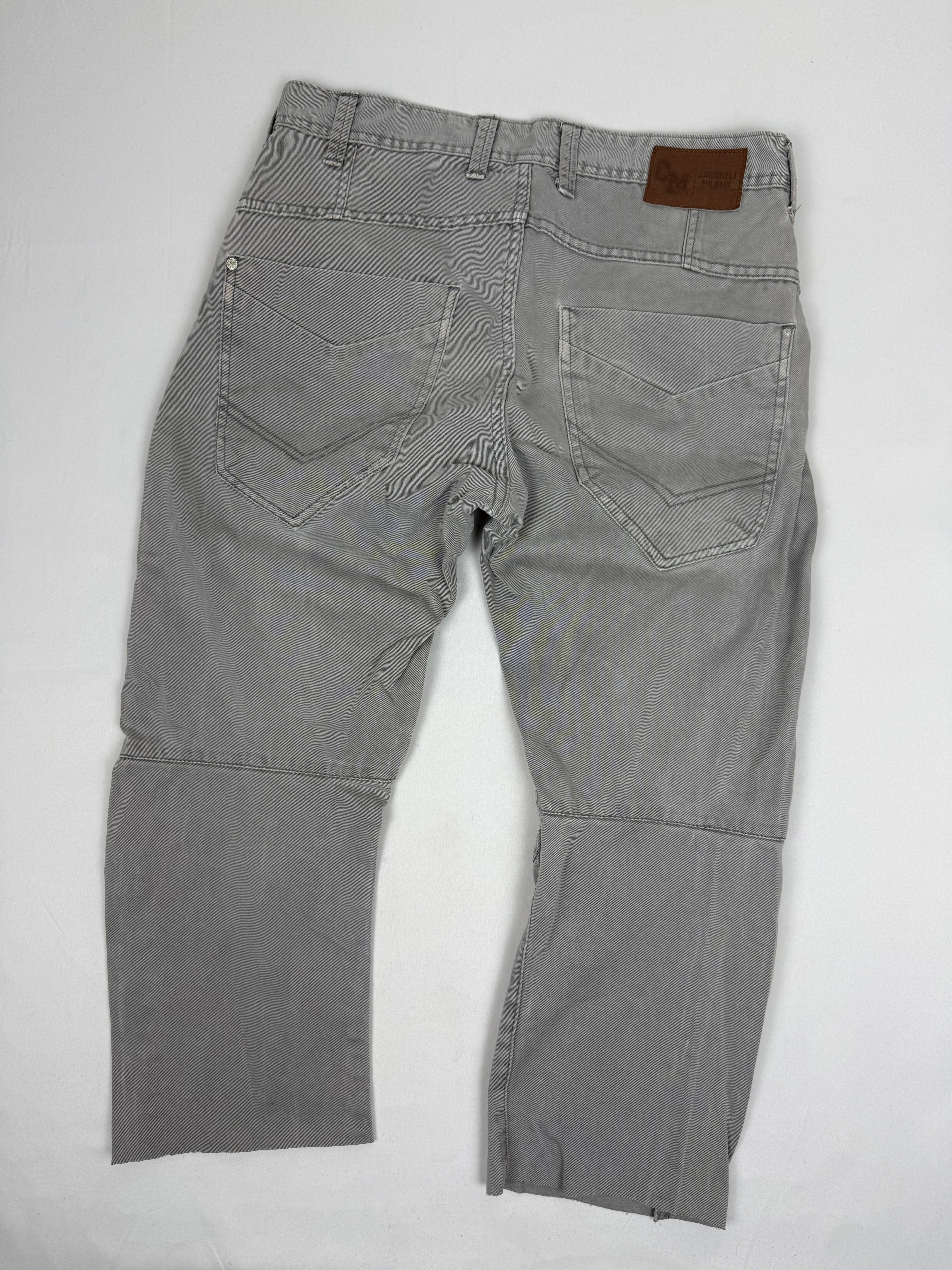 Grey denim baggy low waist capri pants (XL)