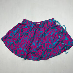 Purple low rise beachwear mini skirt (XS)