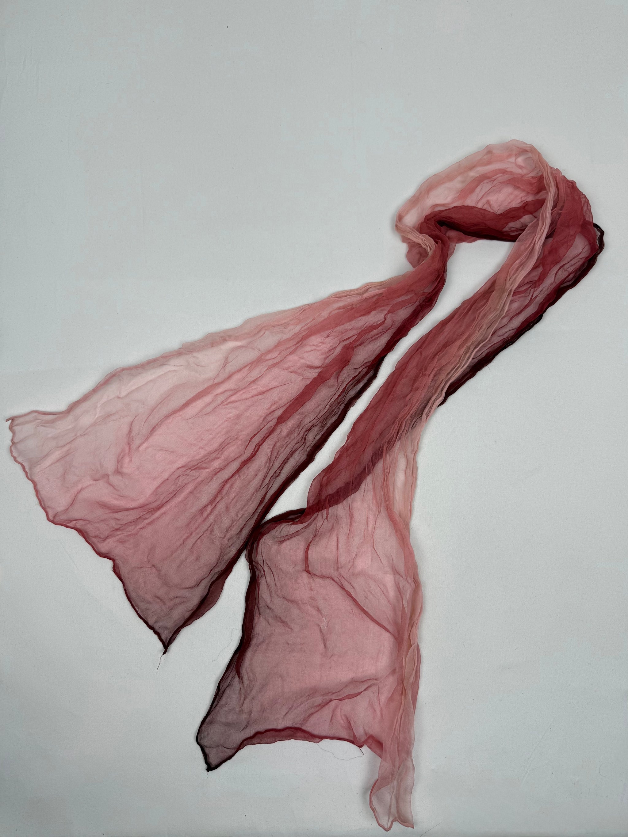 Pink 100% silk scarf