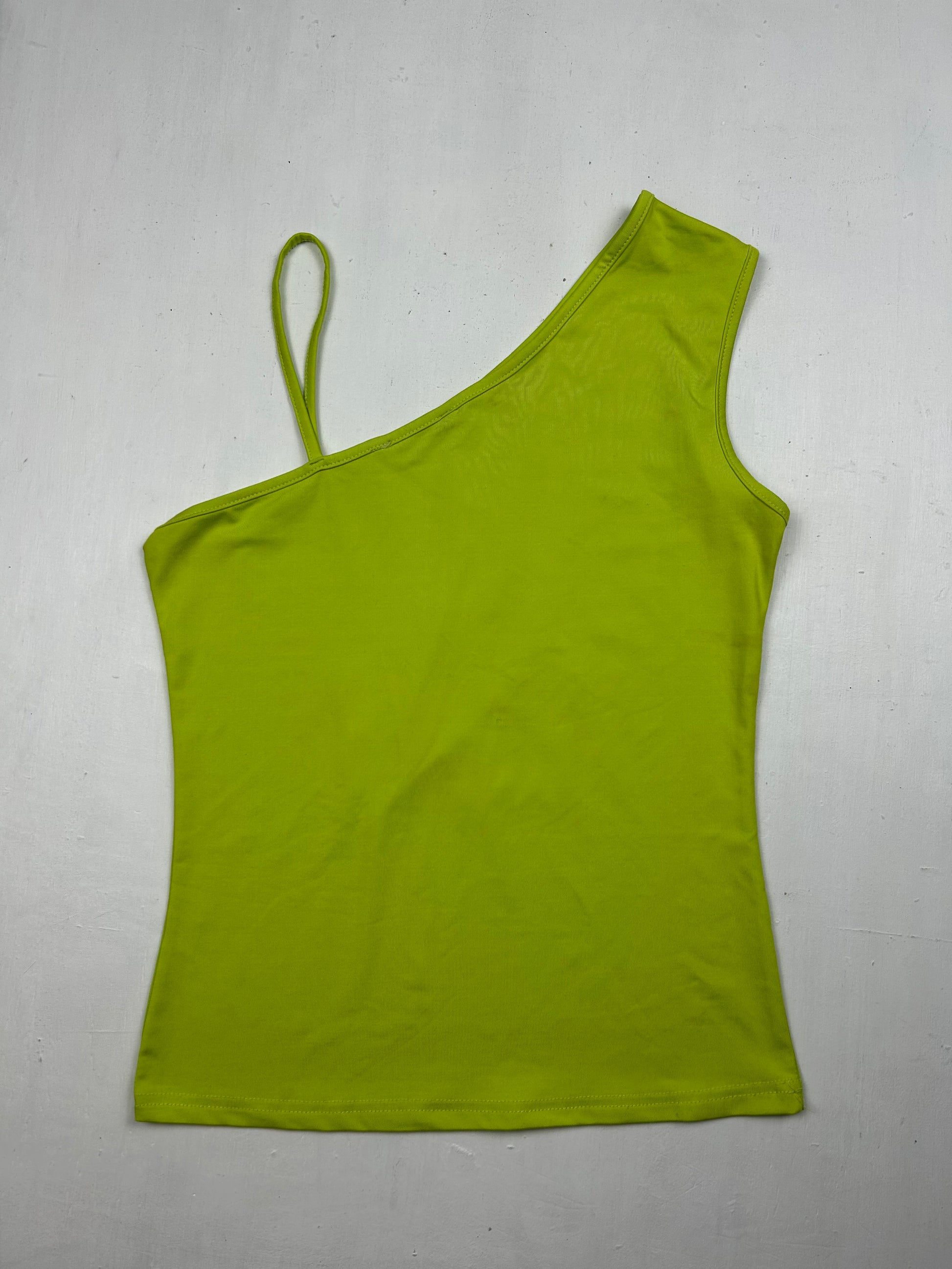 Green asymmetric kiss top (S/M)