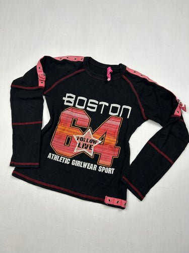 Black logo long sleeves top (XS)