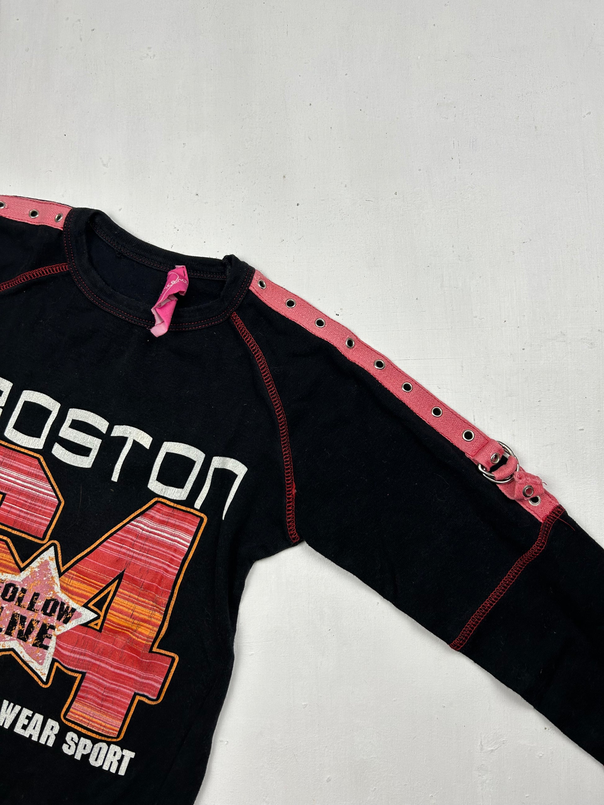 Black logo long sleeves top (XS)