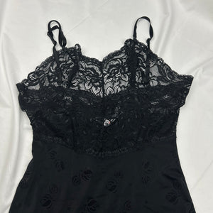 Black lace babydoll mini dress (M/L)