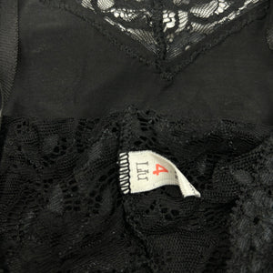 Black lace babydoll mini dress (M/L)