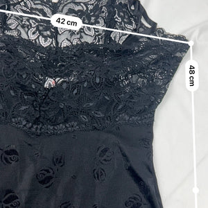 Black lace babydoll mini dress (M/L)