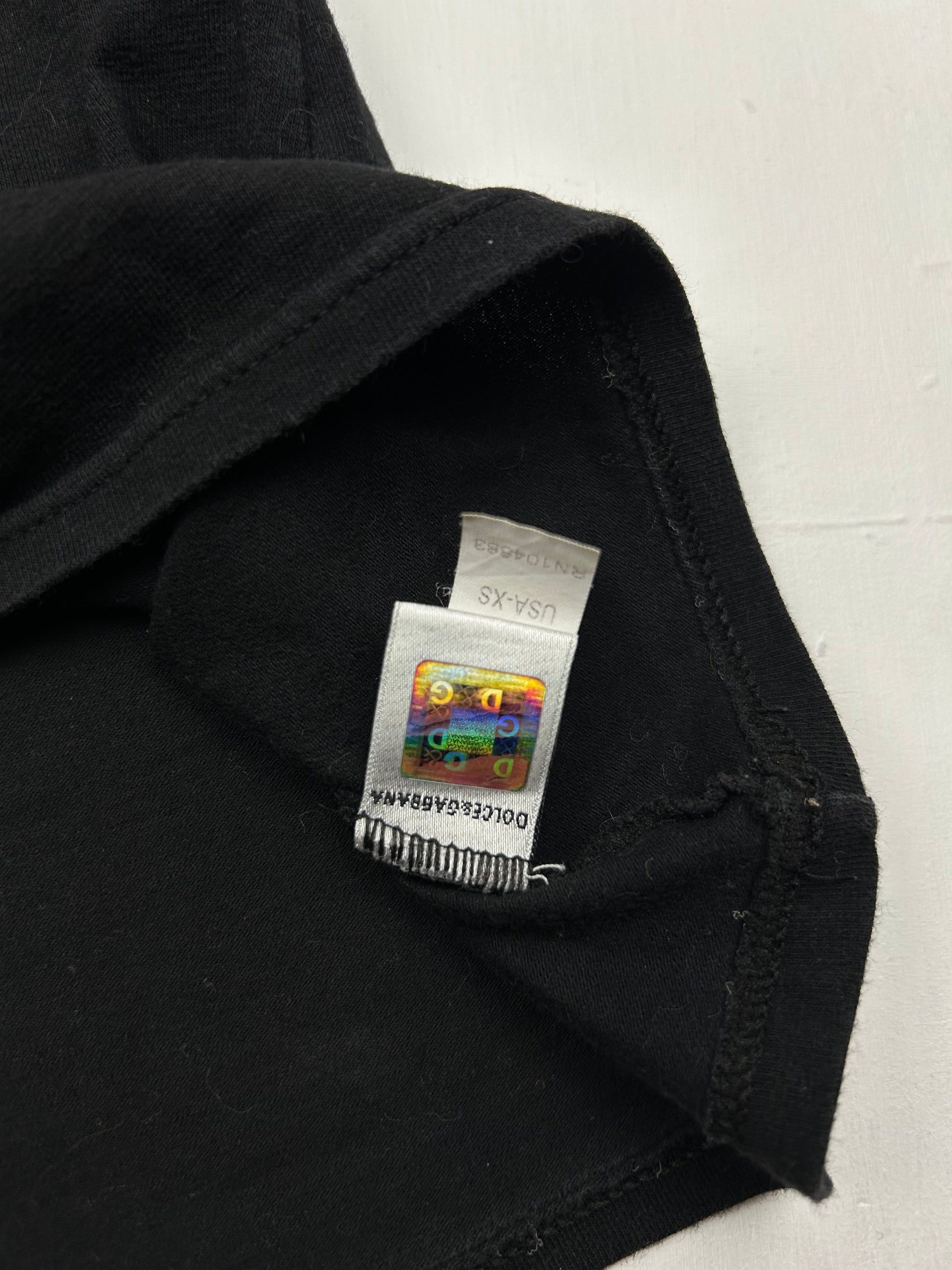 Black cotton stretchy tee (XS)