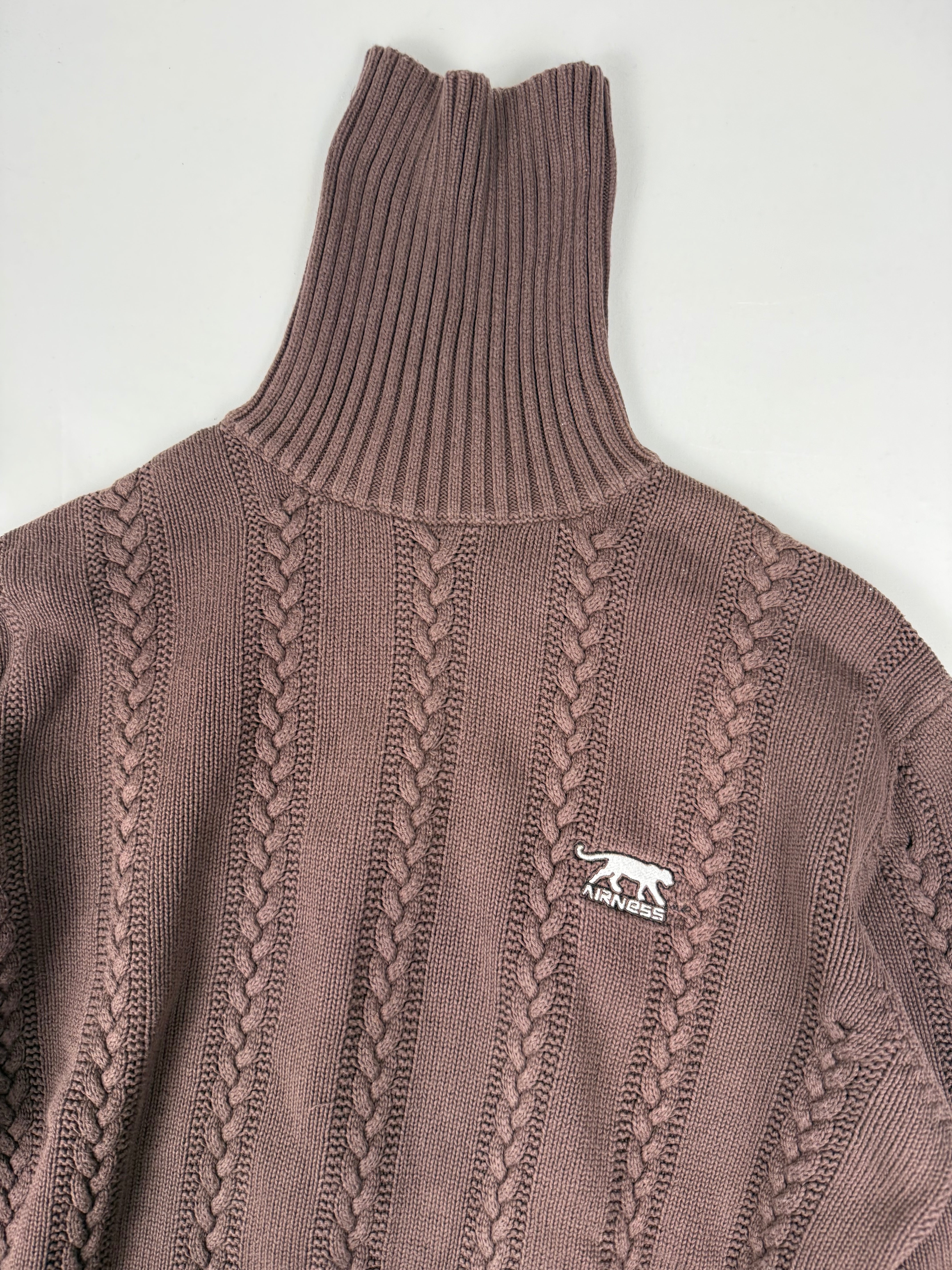 Mini-robe en maille grise à manches courtes avec nouage (S)