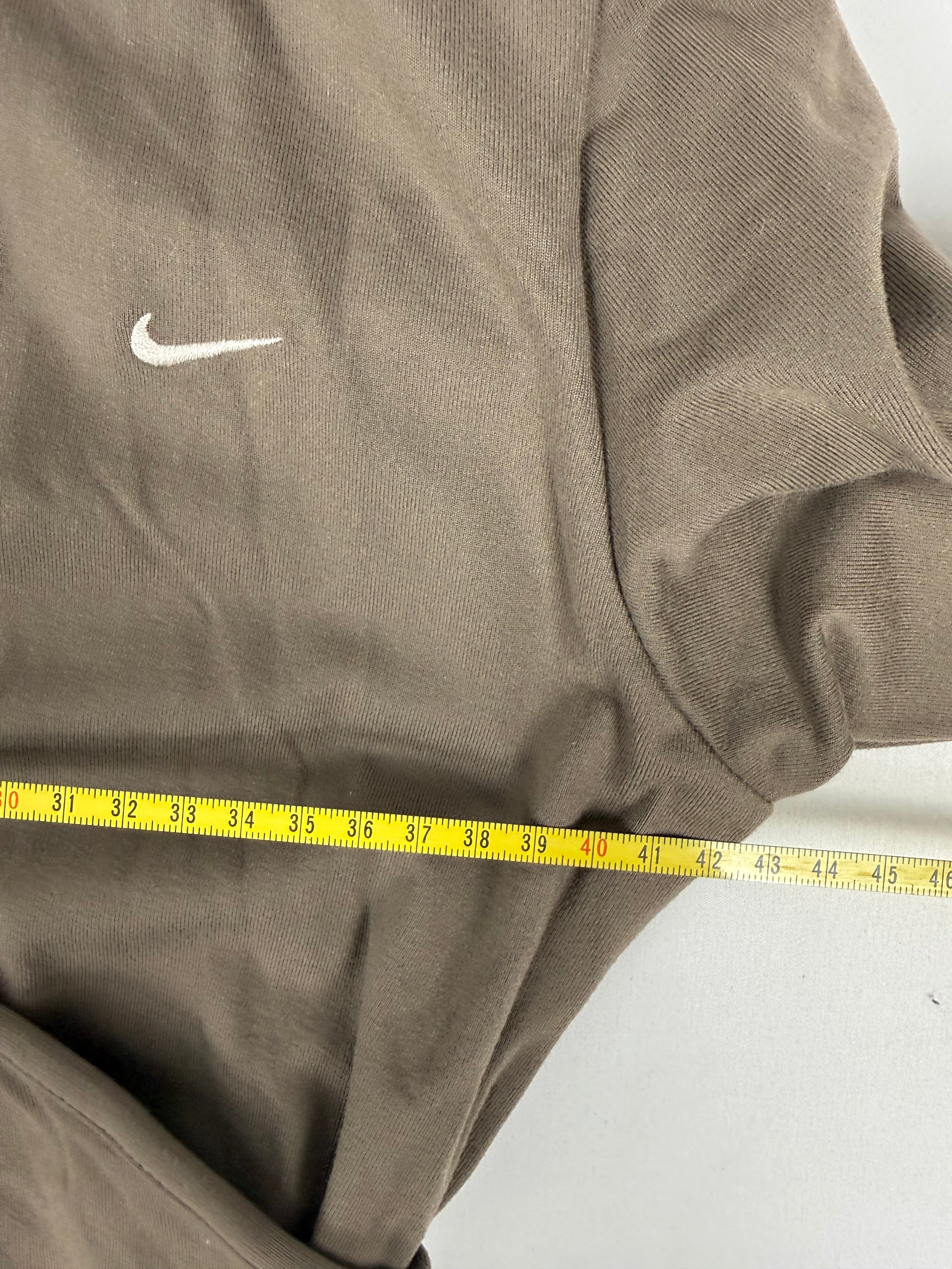 Khaki tie up wrap around hooded top (L)