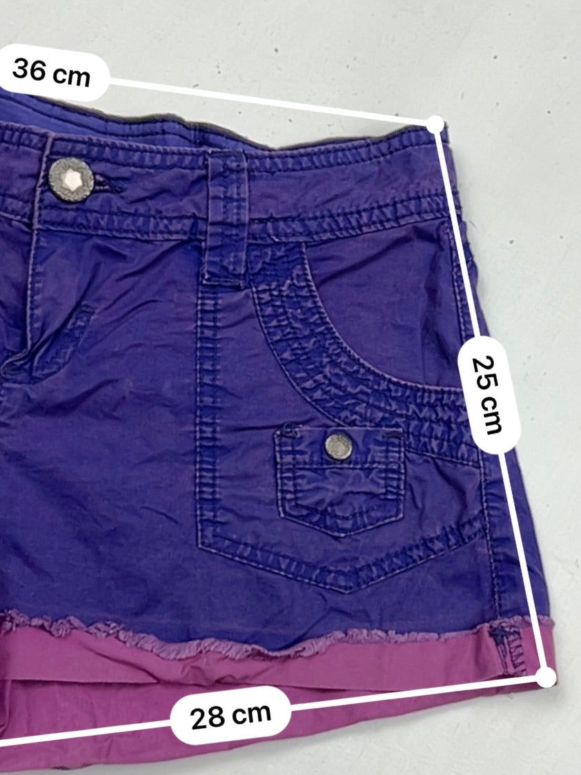 Purple 100% cotton low rise mini short (S)