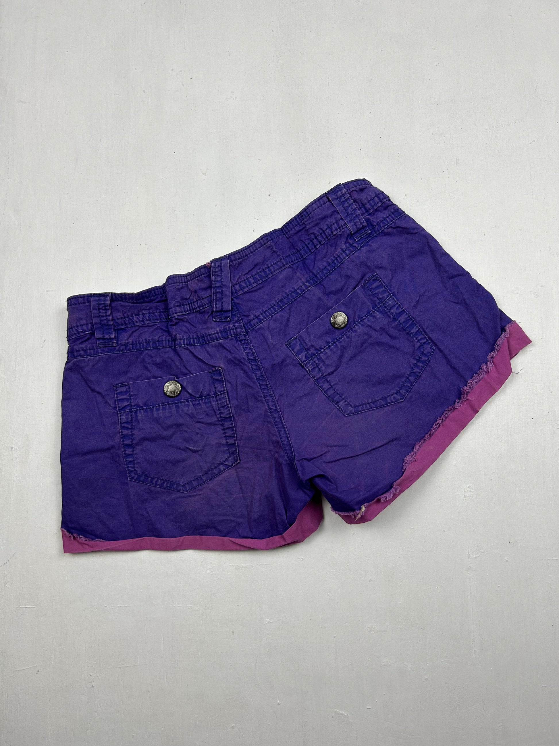 Purple 100% cotton low rise mini short (S)