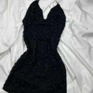 Black backless mini dress (S/M)