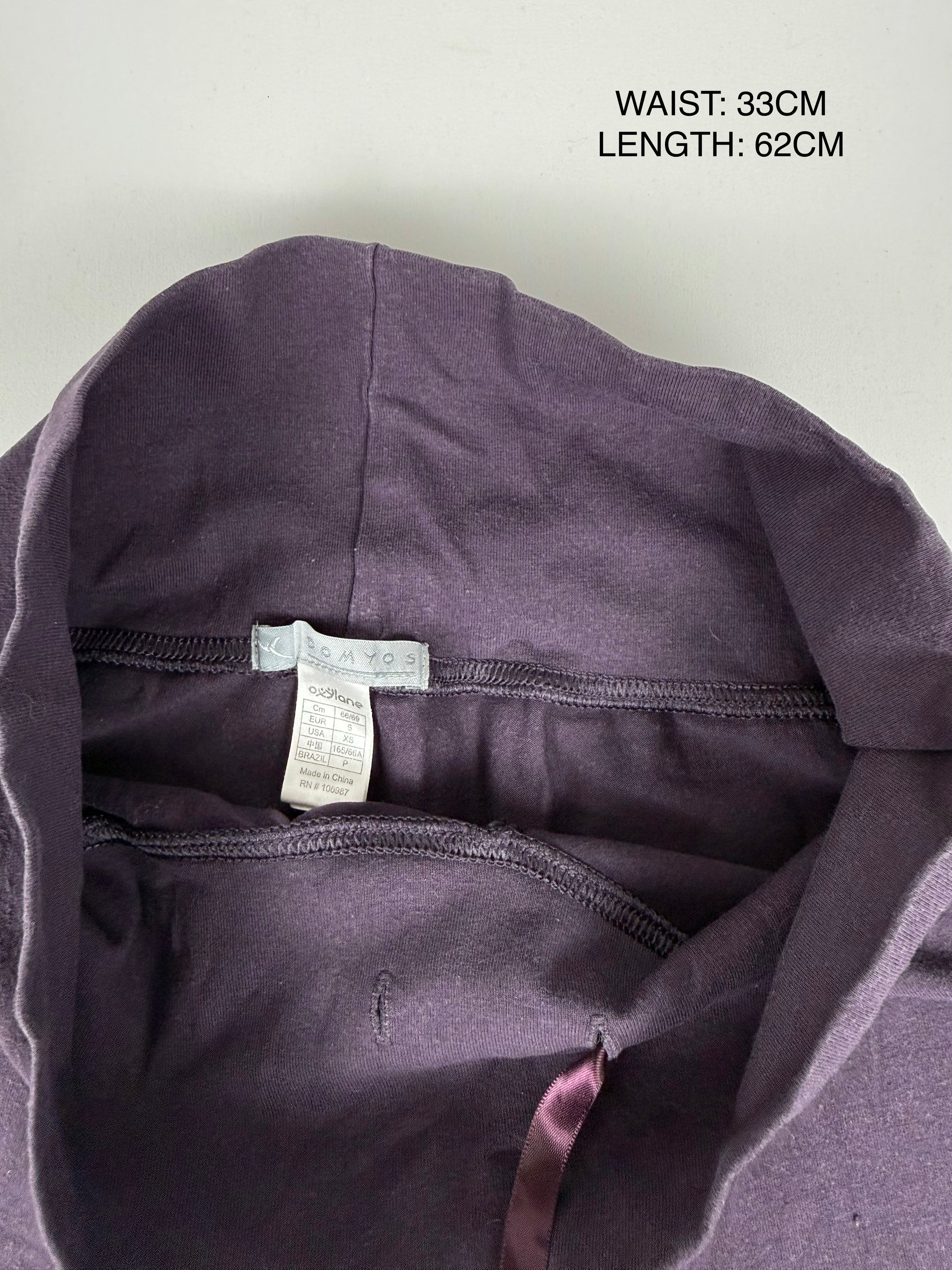 Pantacourt en coton violet (S)