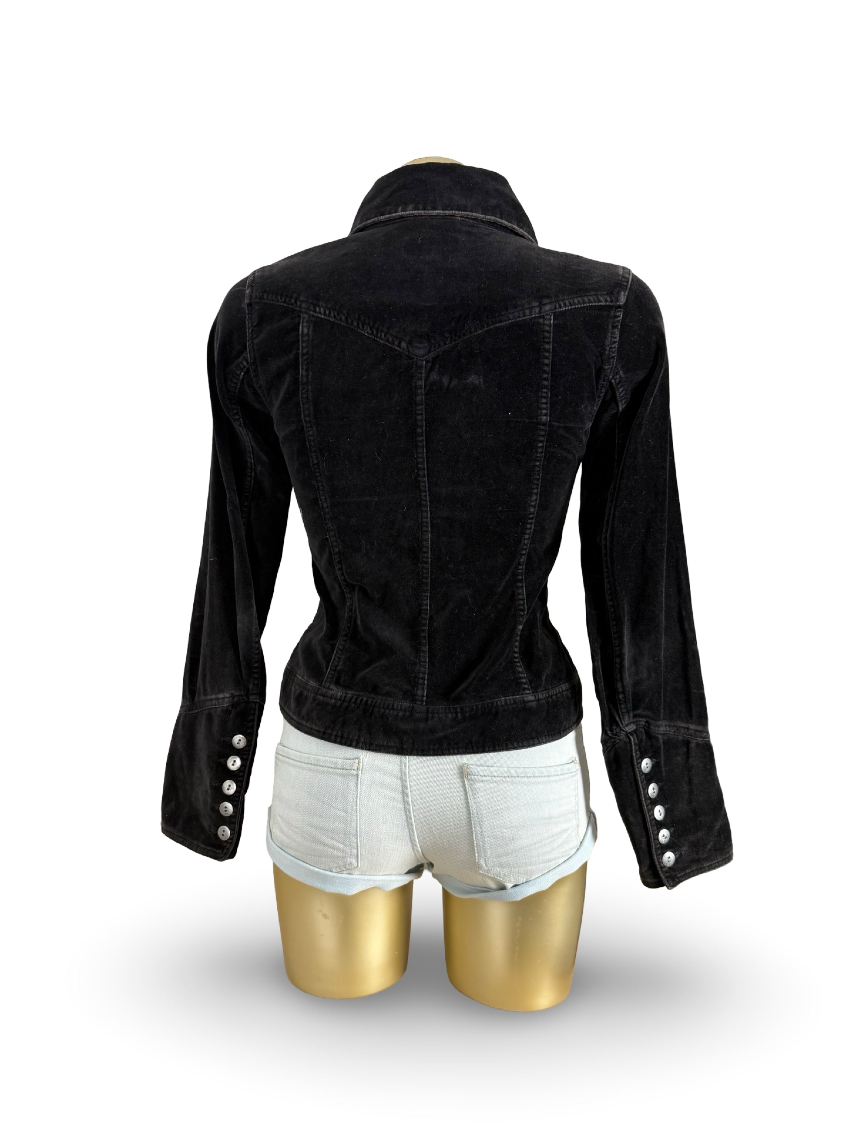 Blazer de bureau noir zippé (M)