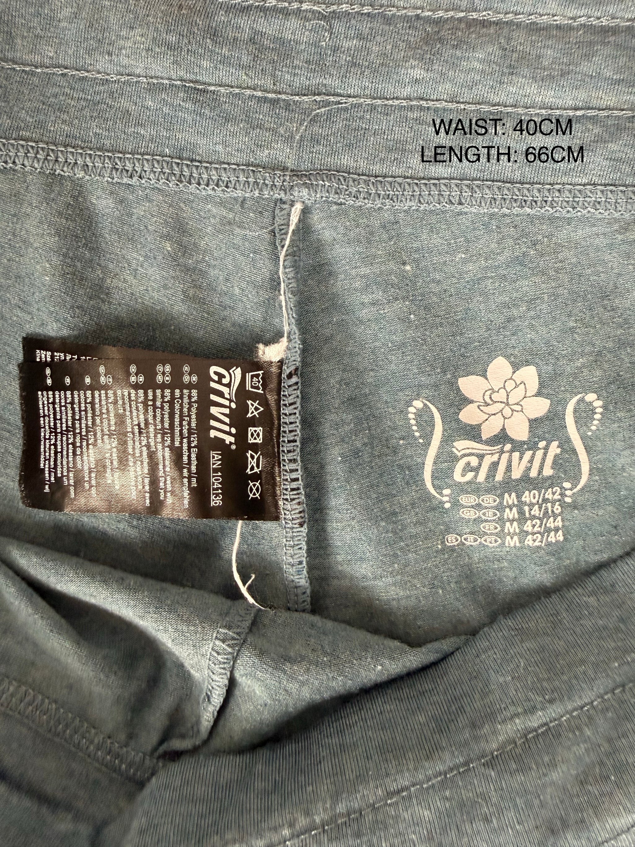 Blue activewear capri pants (L)