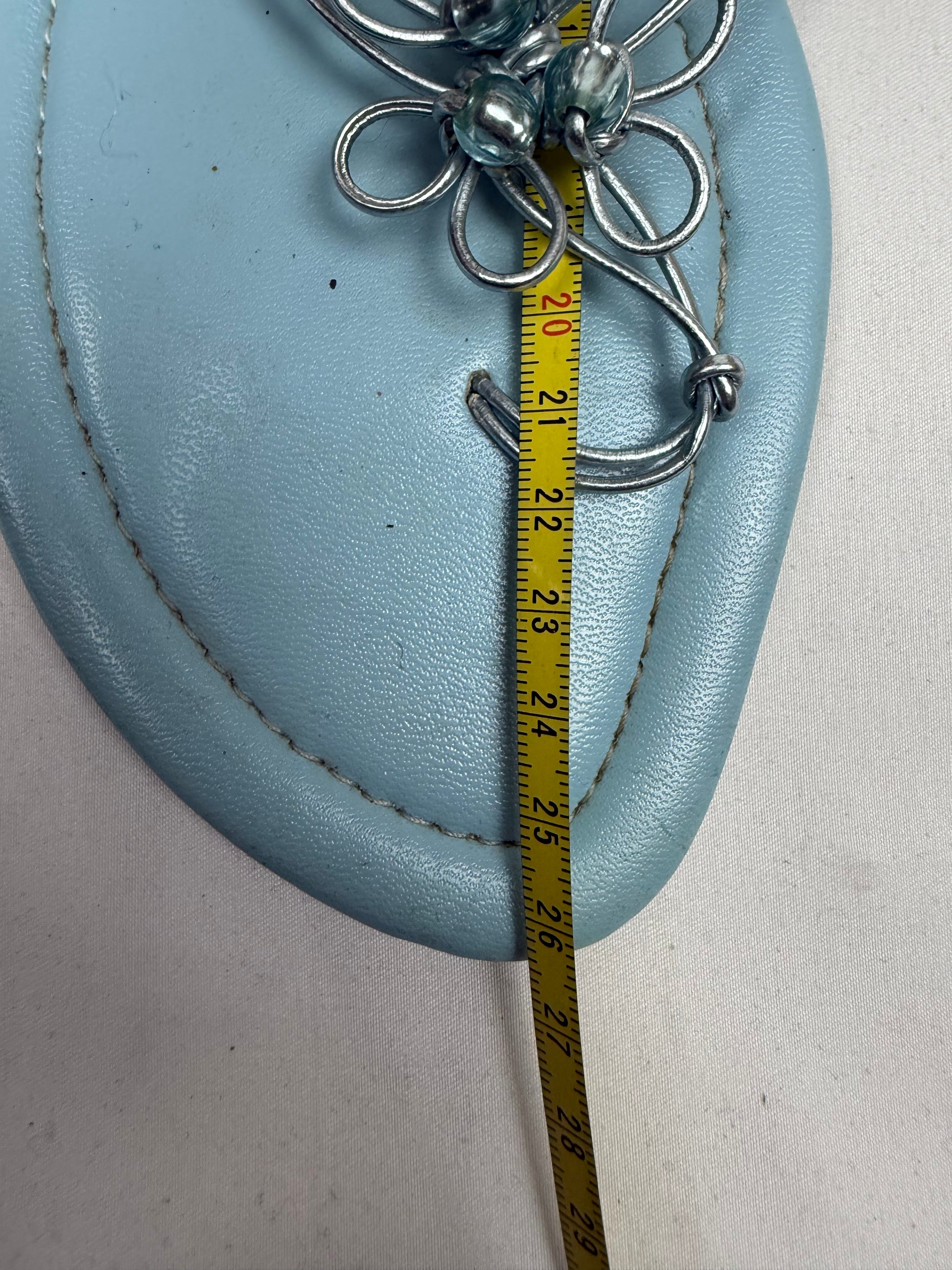 Blue flip flops thongs mules (40)