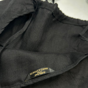 Black 100% linen tie up cami top (M)