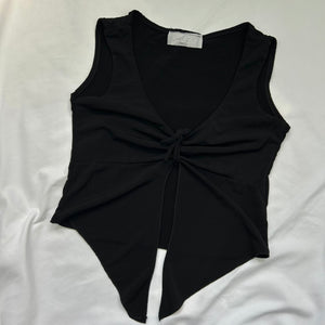 Black open front top (XS)