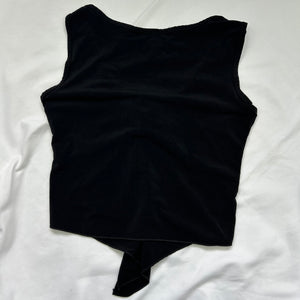 Black open front top (XS)