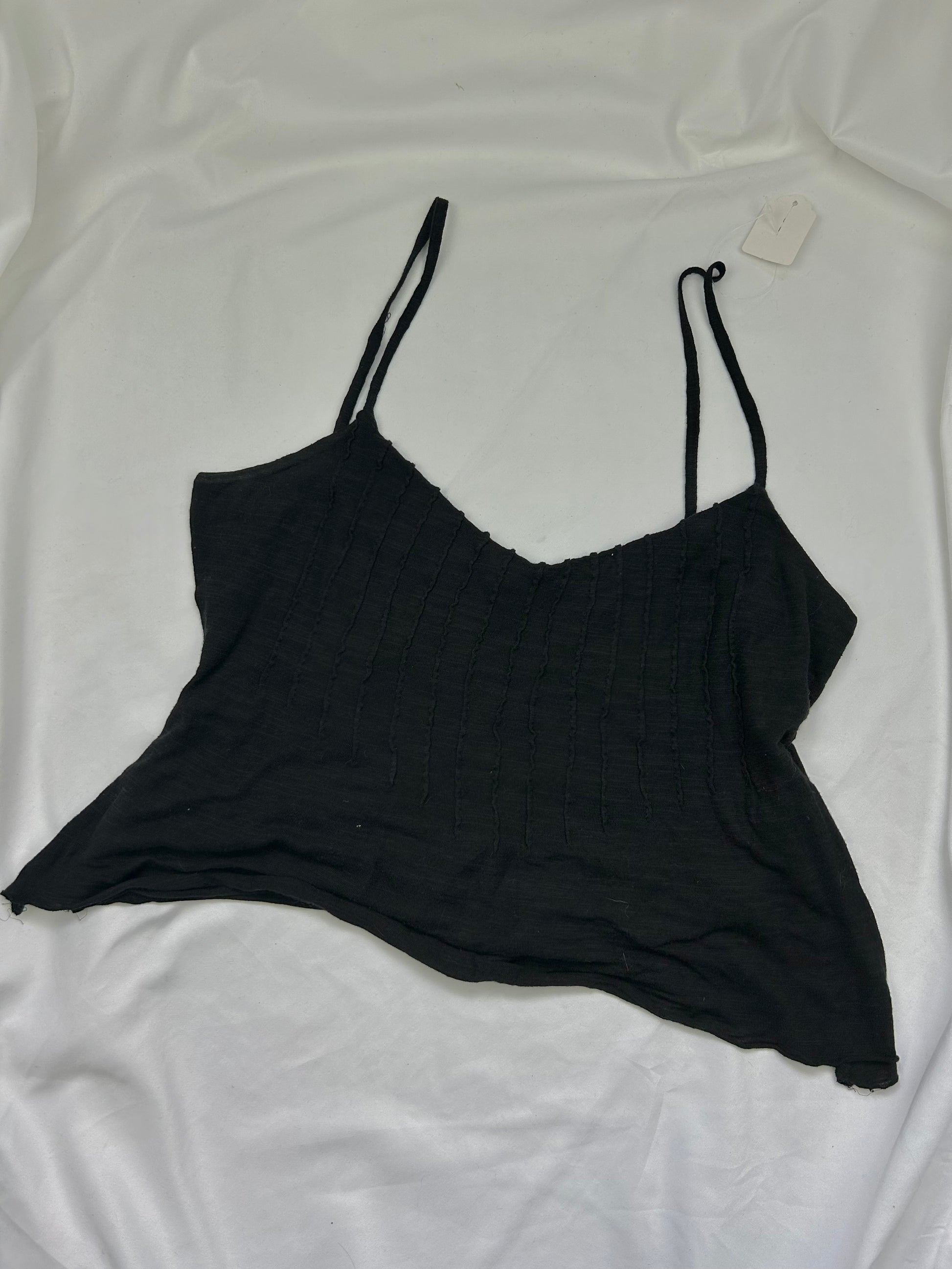 Black asymmetric summer cami  top (L)