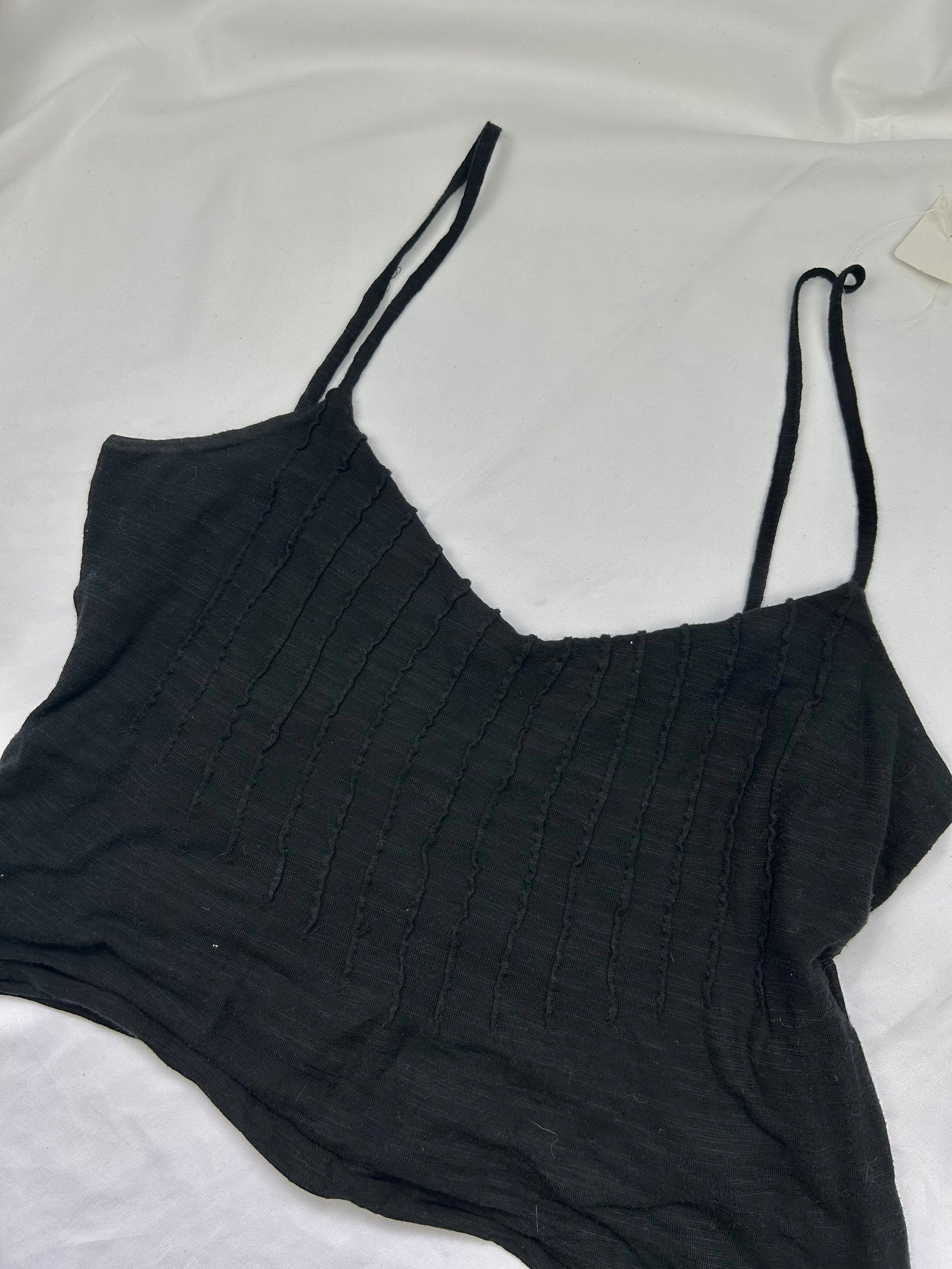 Black asymmetric summer cami  top (L)