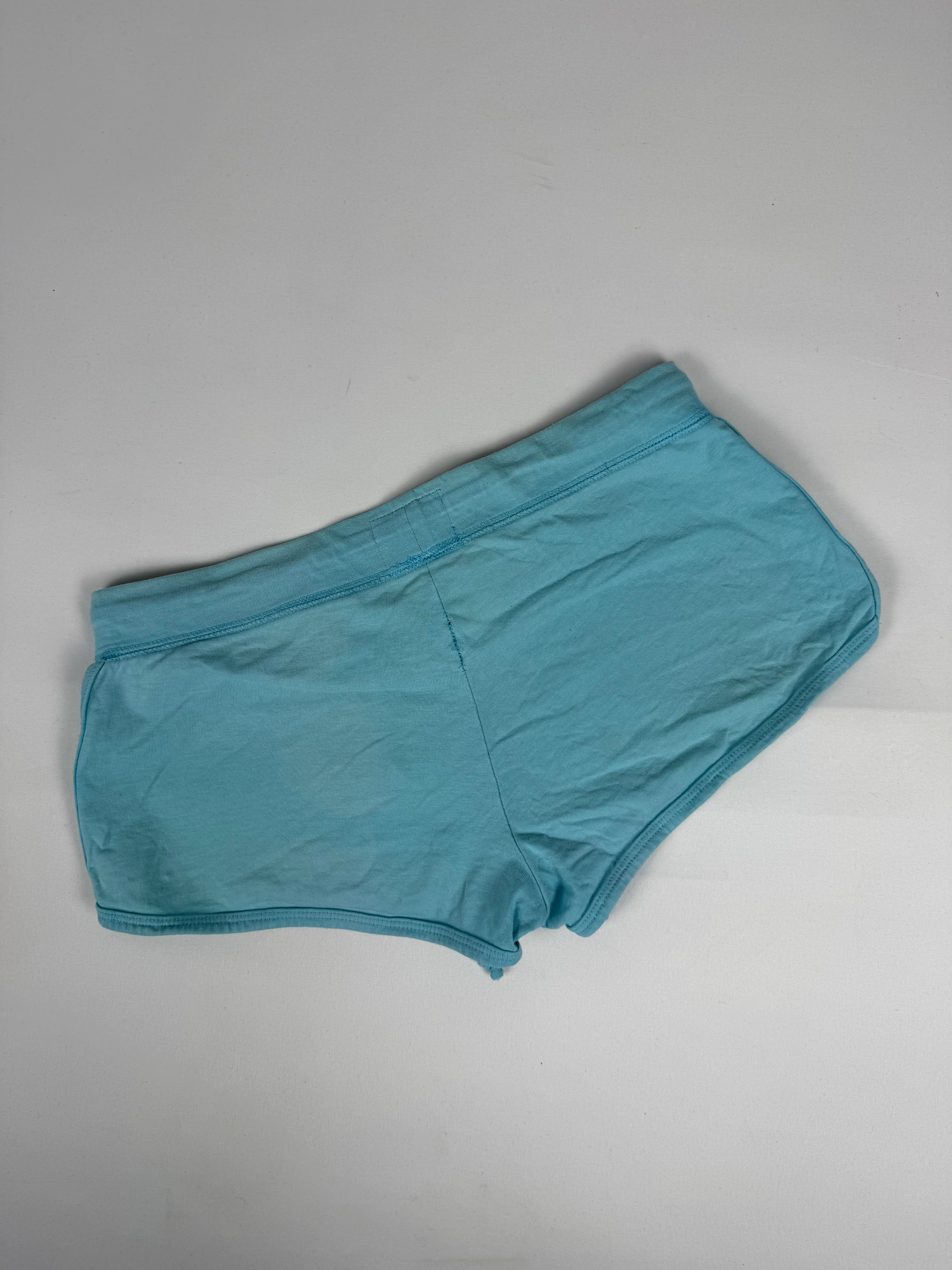 Blue cotton low rise mini short (S)