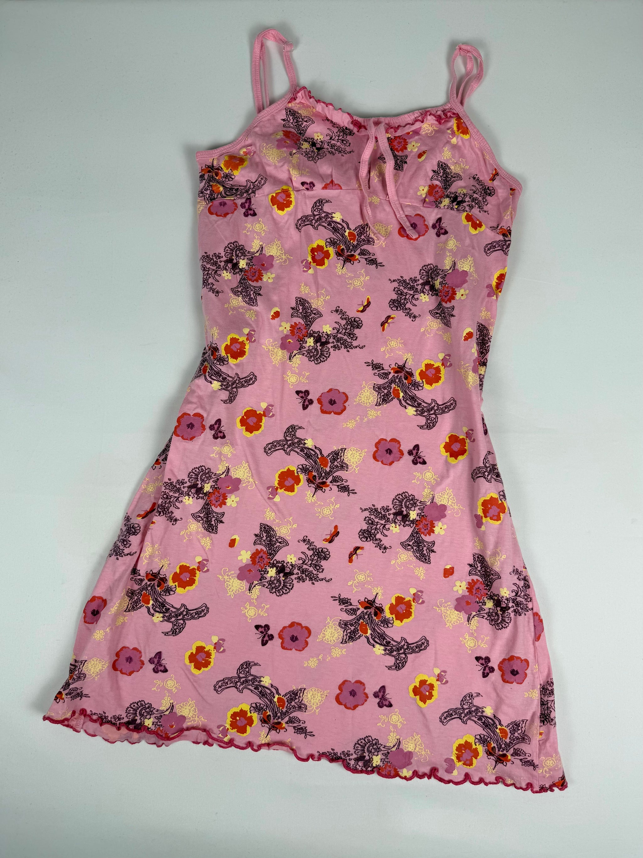 Baby pink graphic cotton dress (L)