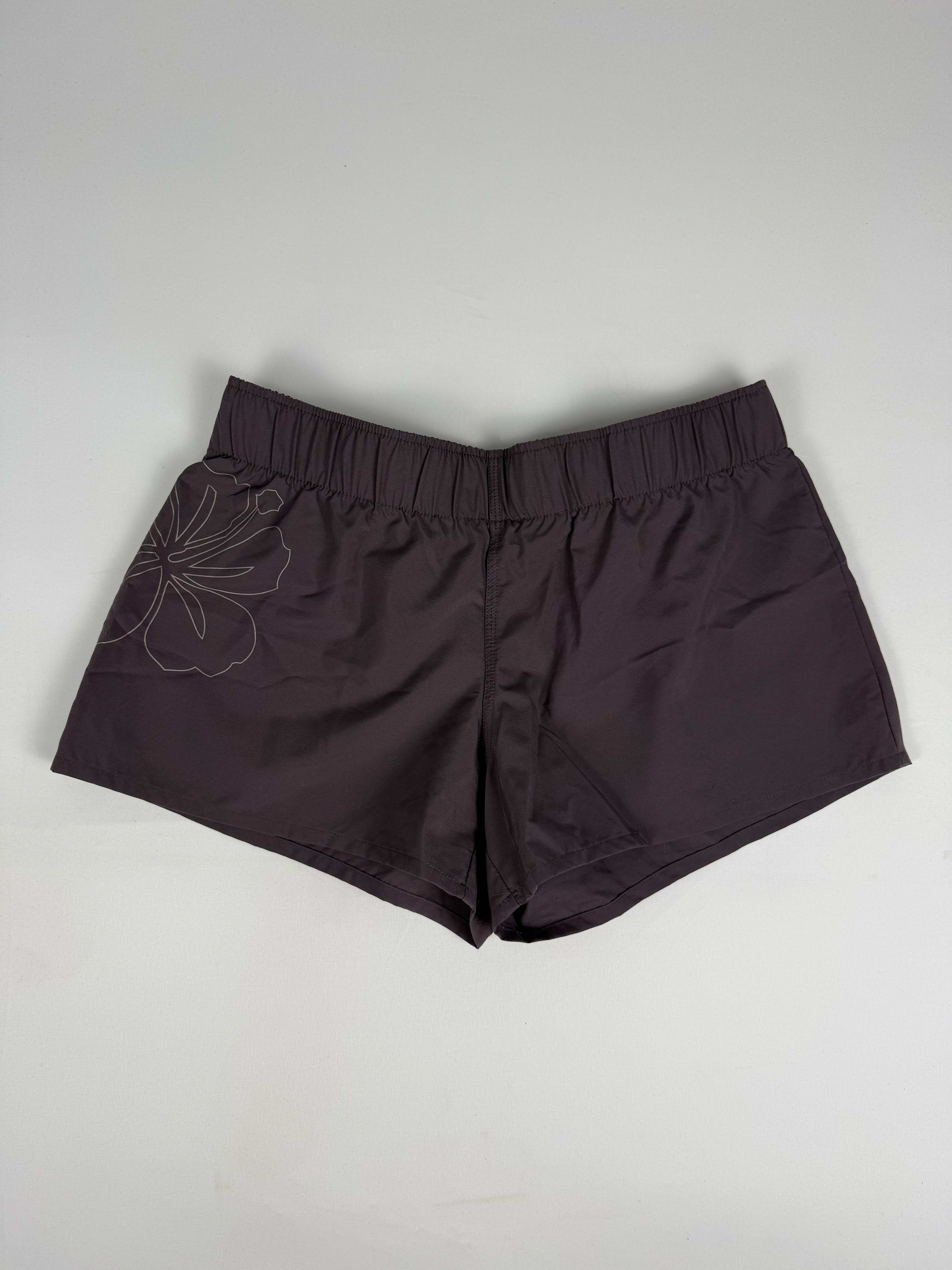 Mini-short de plage taille basse marron (XL)