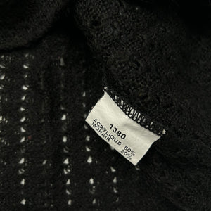 Black crochet round neck jumper (M/L)
