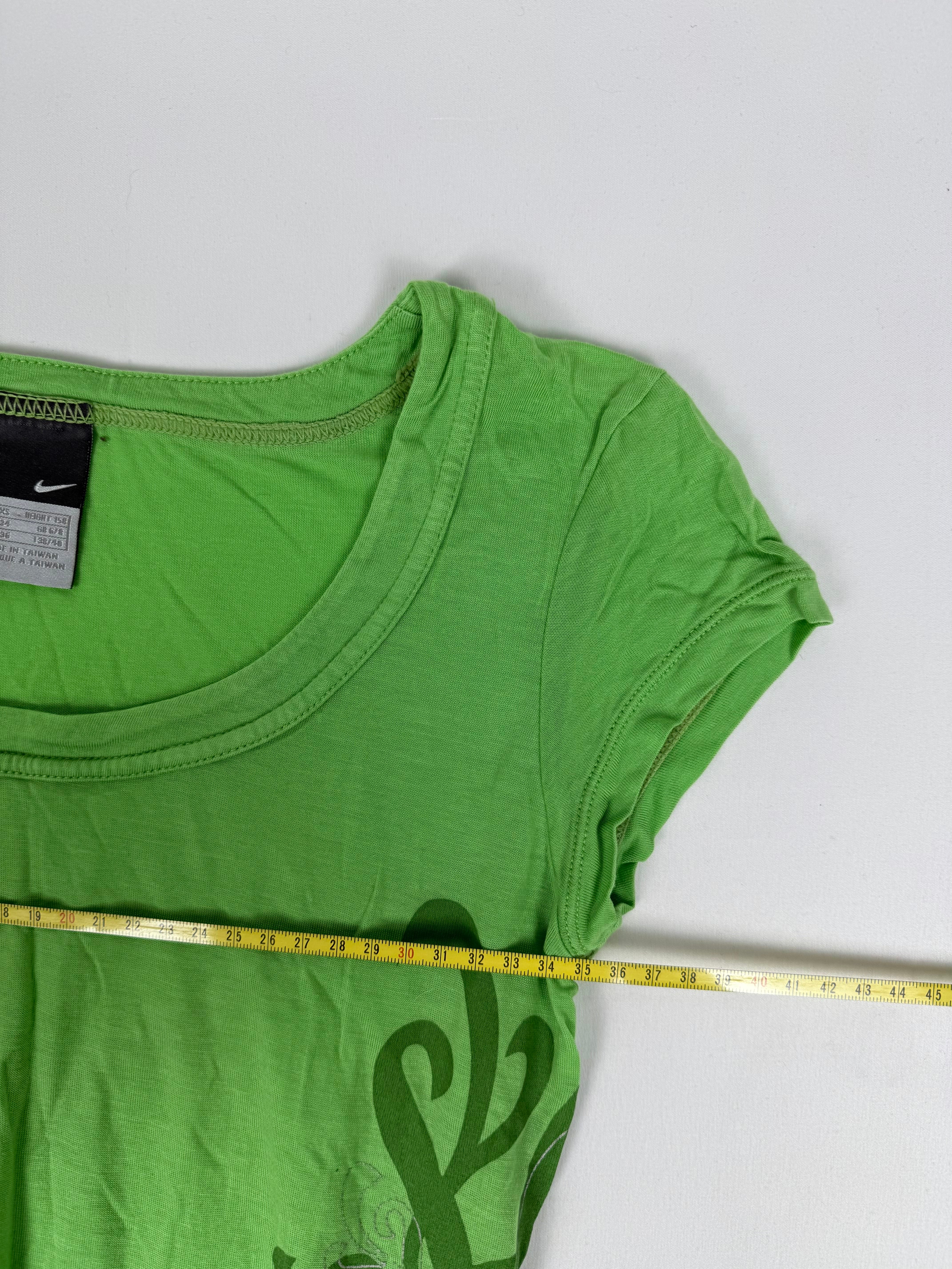 Green activewear tie up tee (XS)