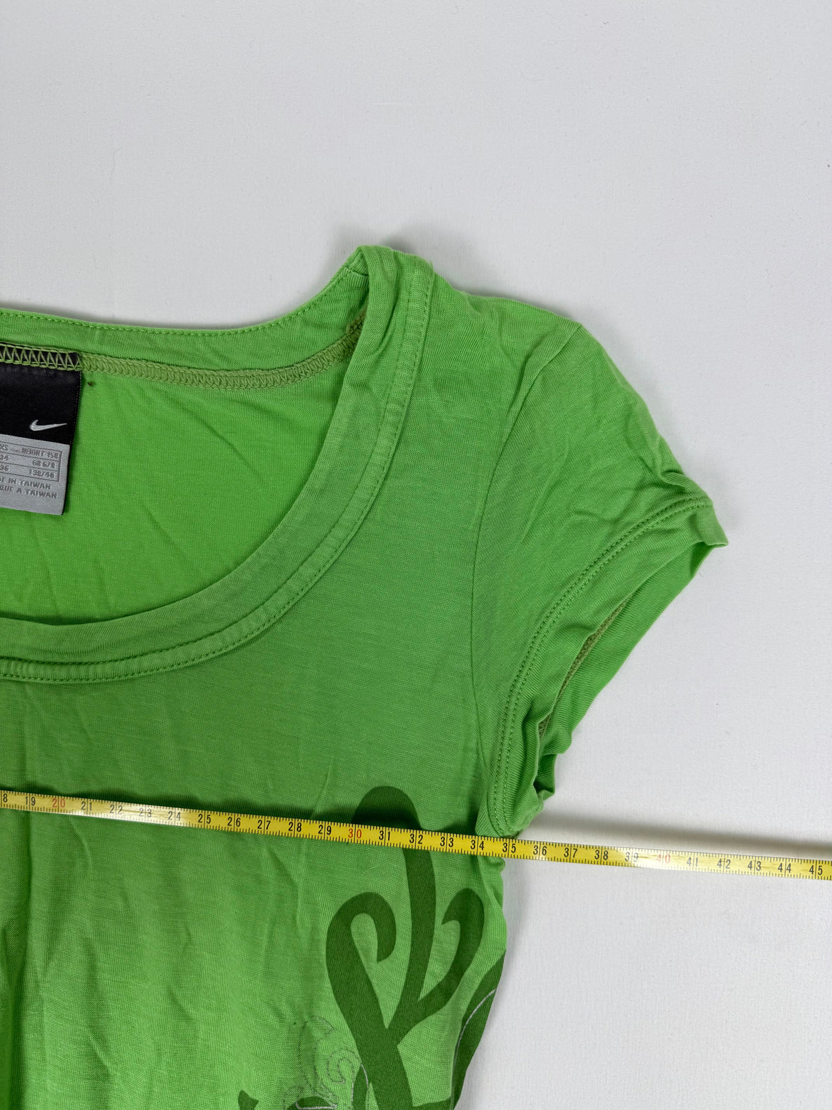Green activewear tie up tee (XS)