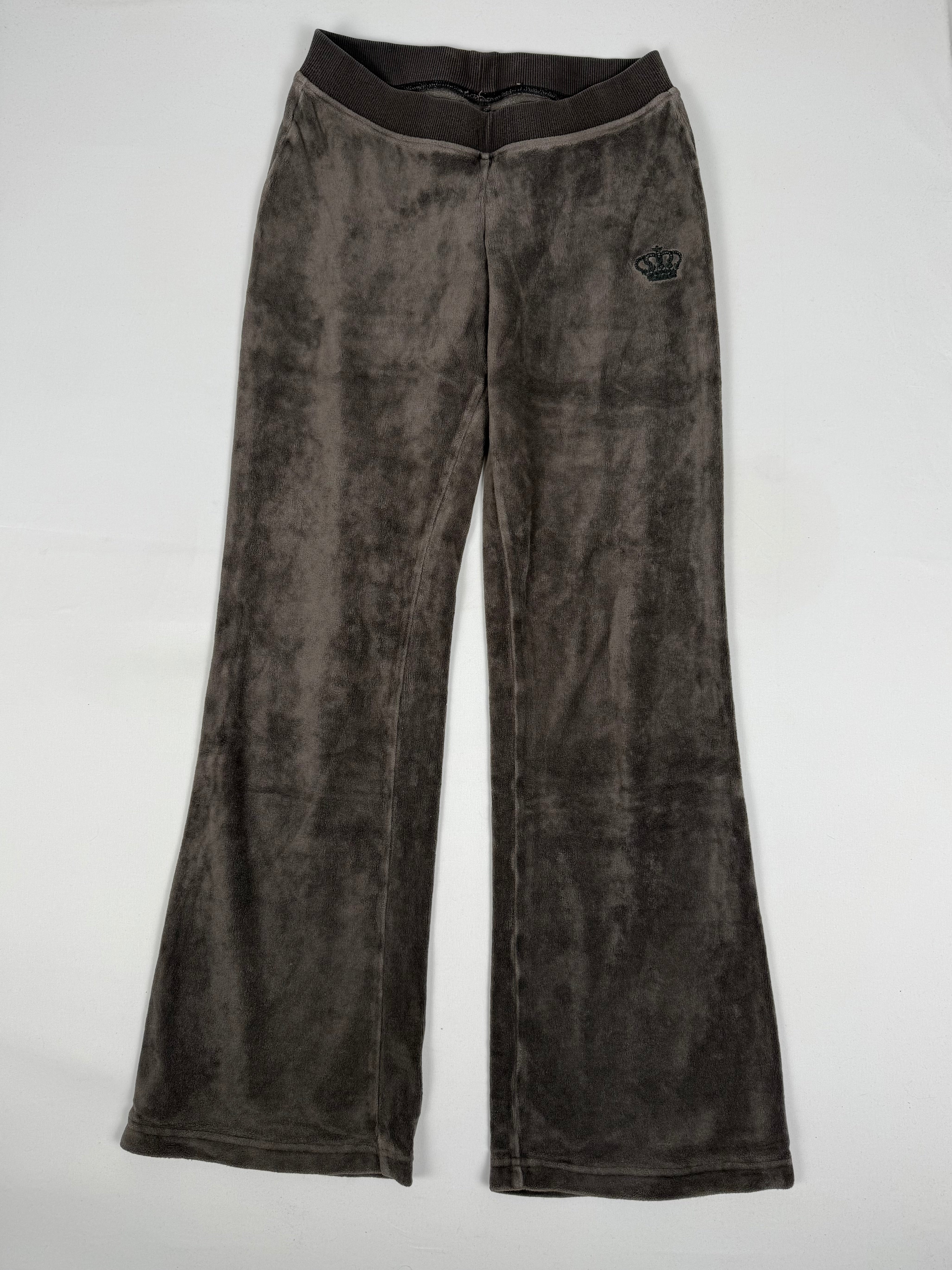 Pantalon droit taille basse en jean noir (XS)
