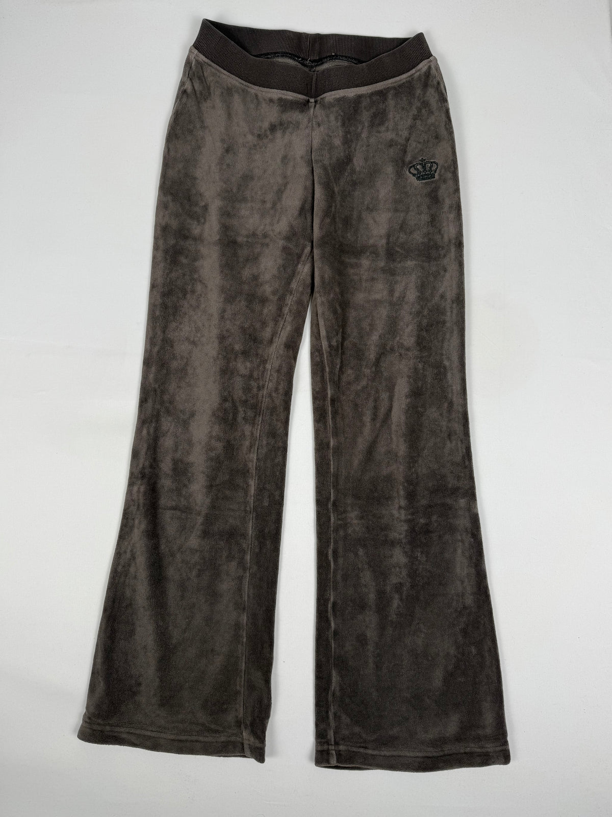 Pantalon droit taille basse en jean noir (XS)