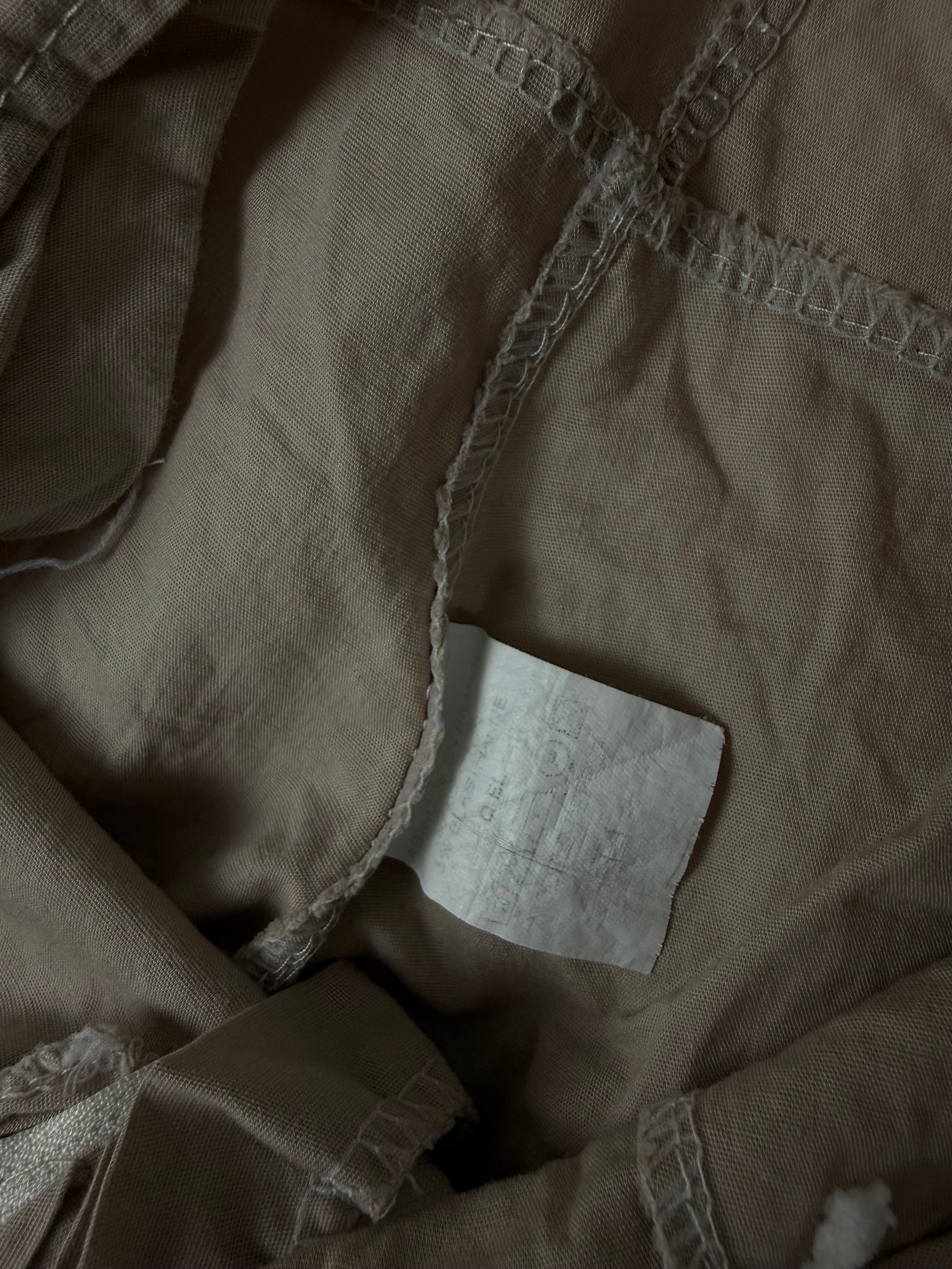 Beige cotton low rise capri pants (S/M)