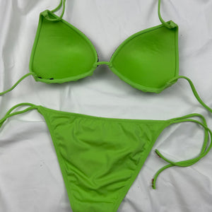Green strass low rise bikini set (XS)