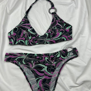 Black floral bikini set (XL)