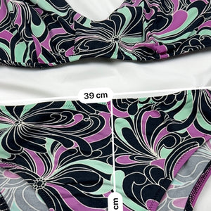 Black floral bikini set (XL)