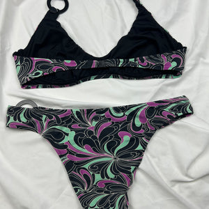 Black floral bikini set (XL)