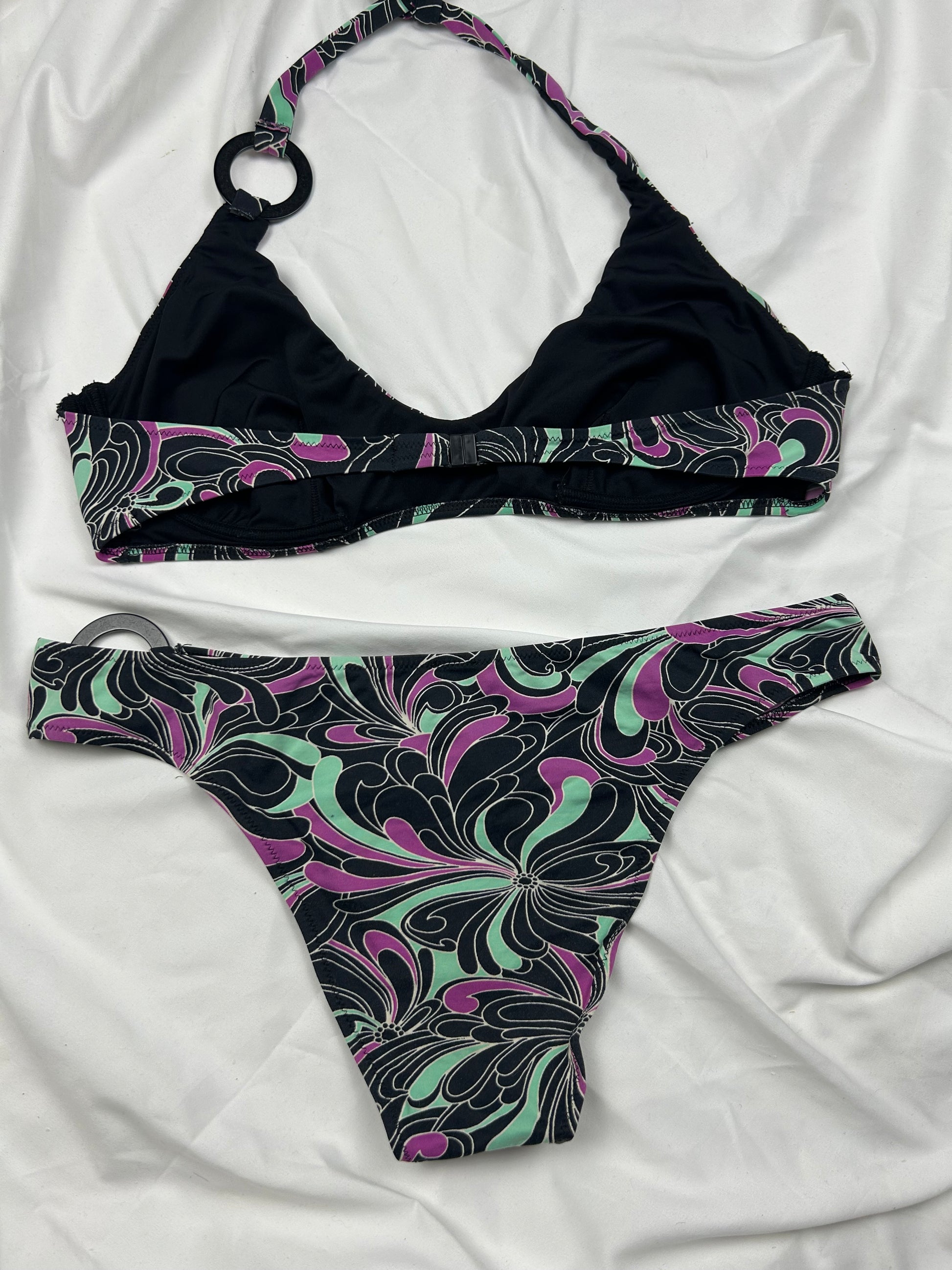 Black floral bikini set (XL)