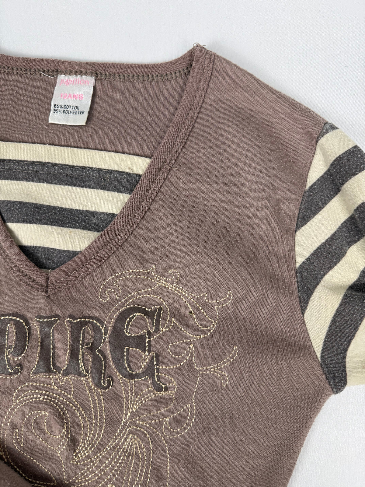 Brown 2 in 1 layer long sleeves top (XS)