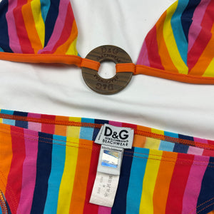 Multicolor striped bikini set (S/M)