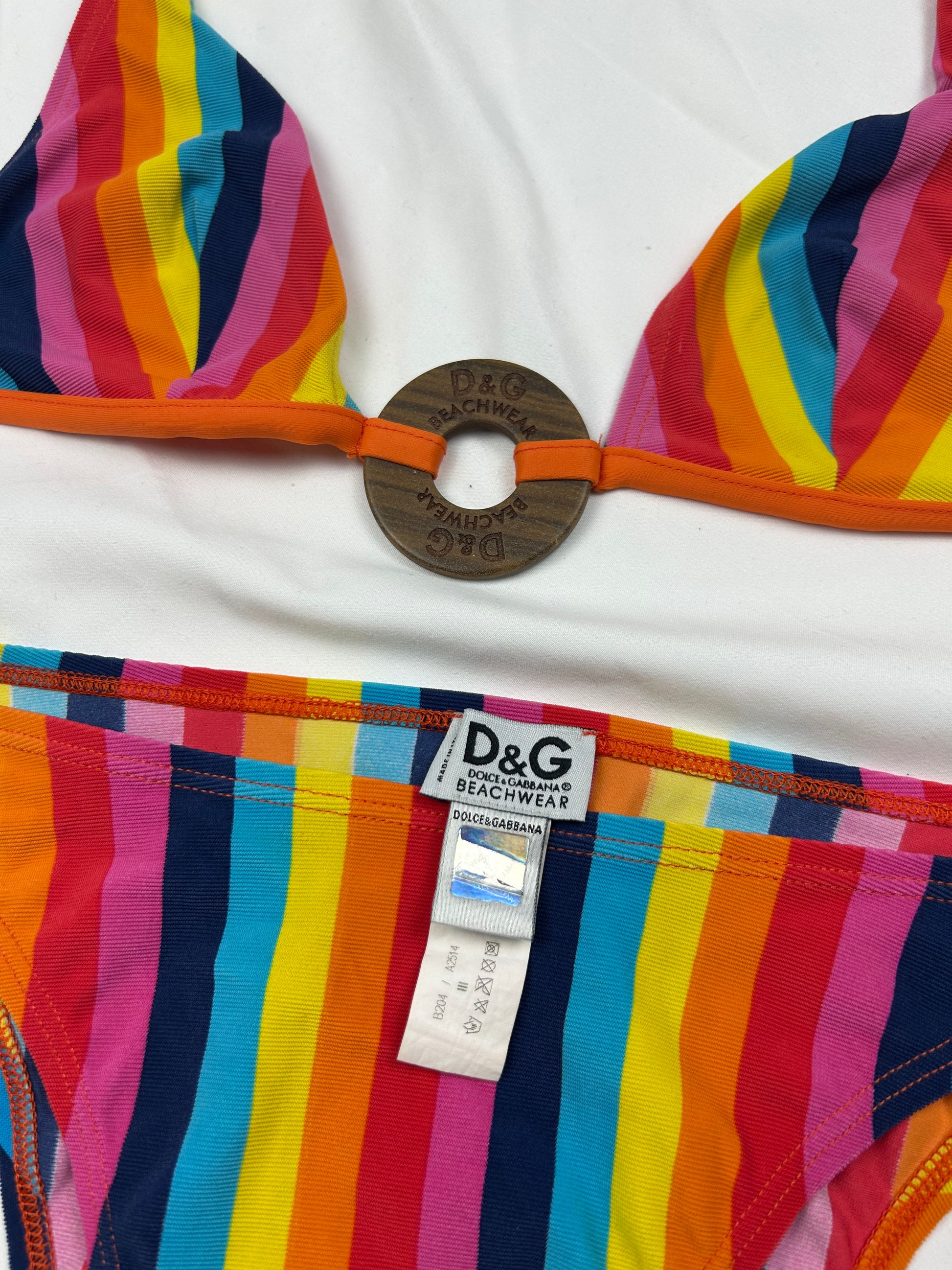 Multicolor striped bikini set (S/M)