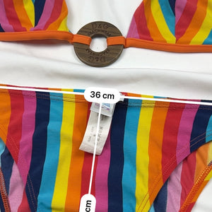 Multicolor striped bikini set (S/M)