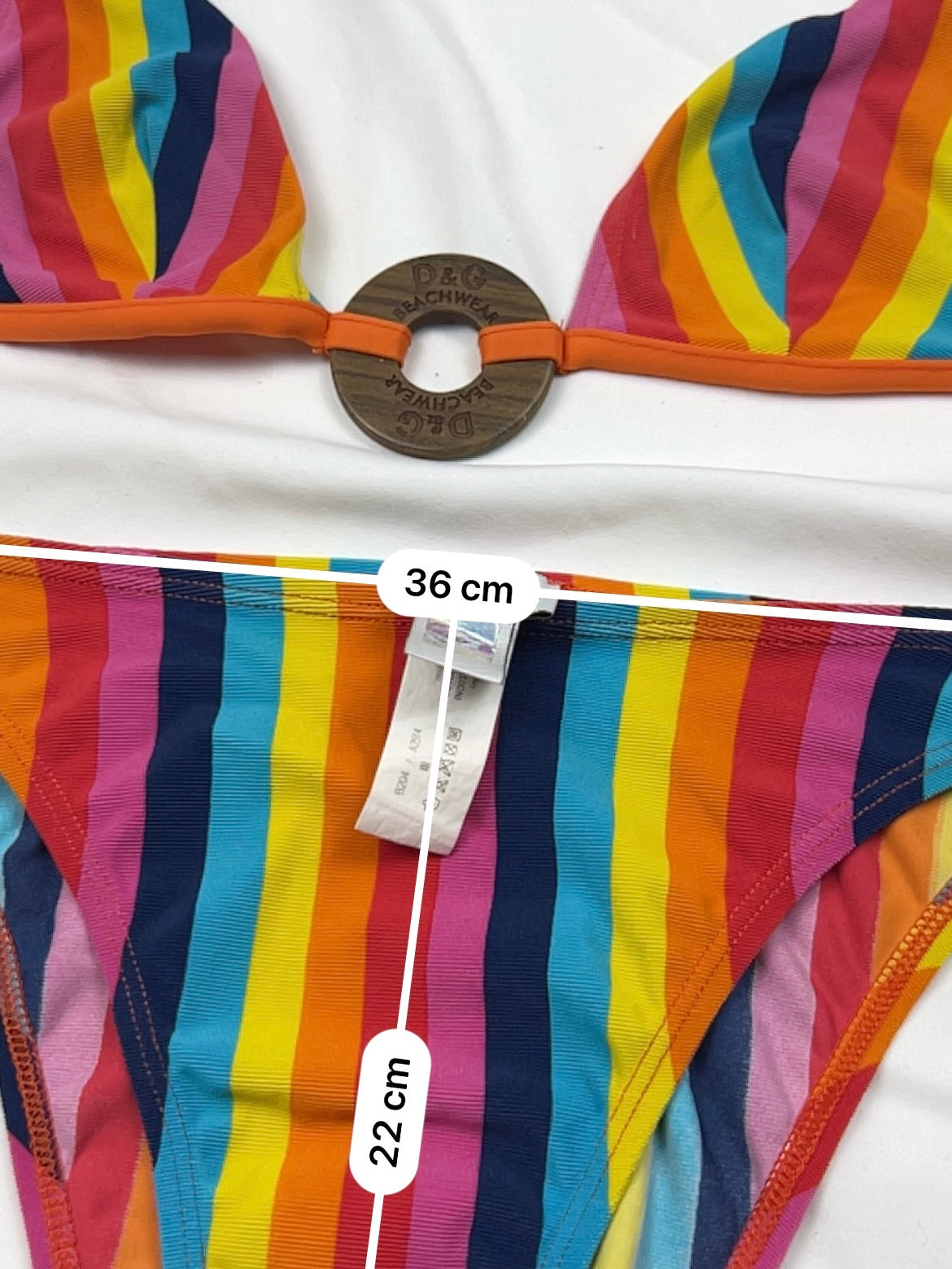 Multicolor striped bikini set (S/M)