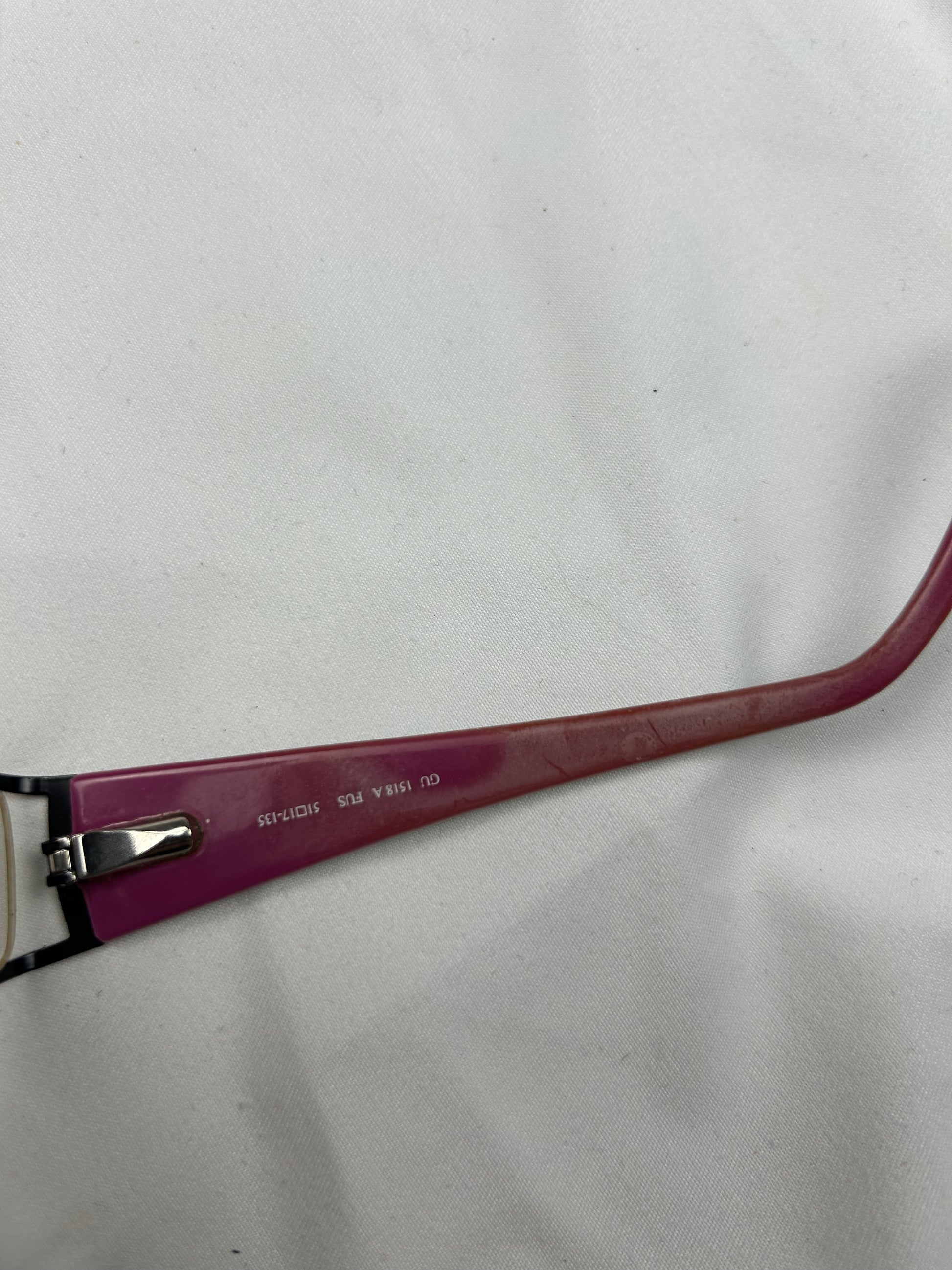 2000s pink office siren glasses (with prescription)