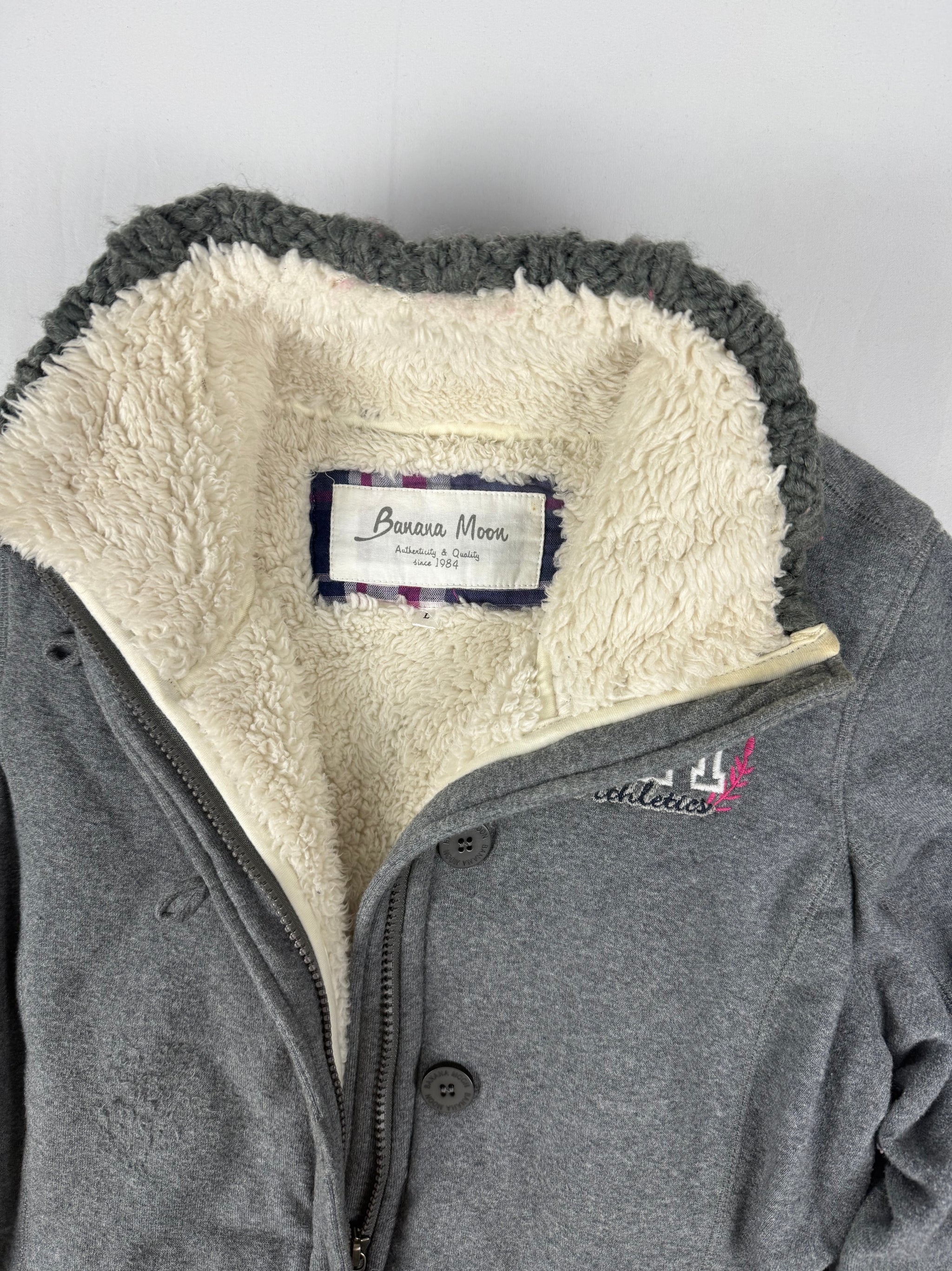 Grey inside fleece cotton jacket (S/M)