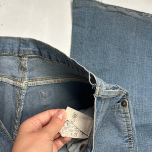 Blue denim  low waist flare / bootcut pants (S)