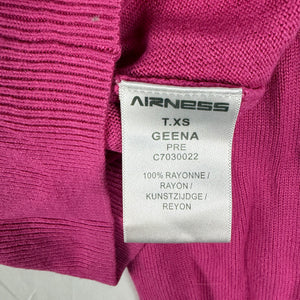 Pink logo tight fit zip up cardigan jumper (XS)