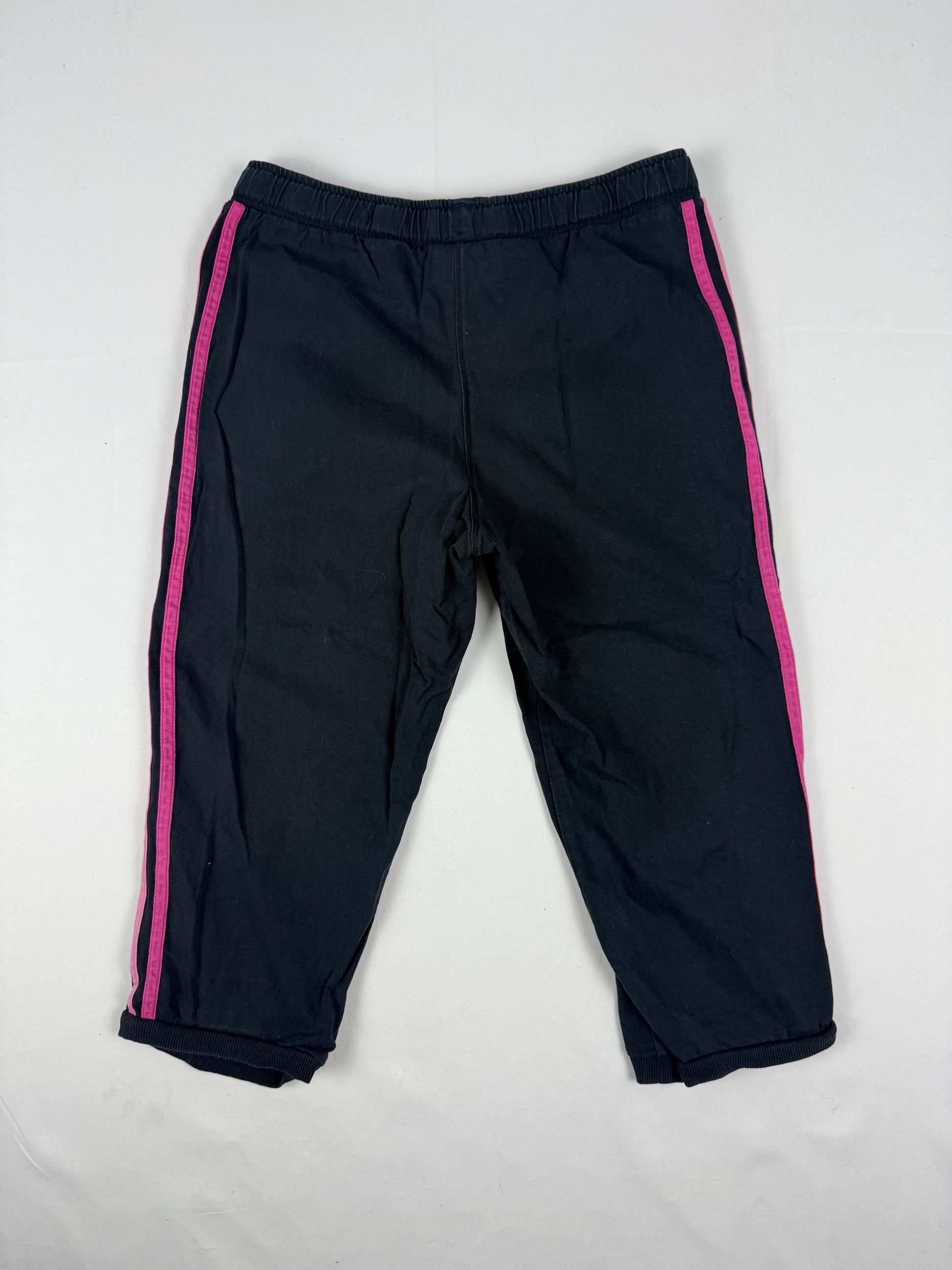 Black & pink cotton low rise capri pants (S)