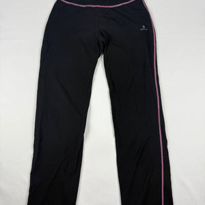 Black & pink cotton low rise flare pants (S/M)